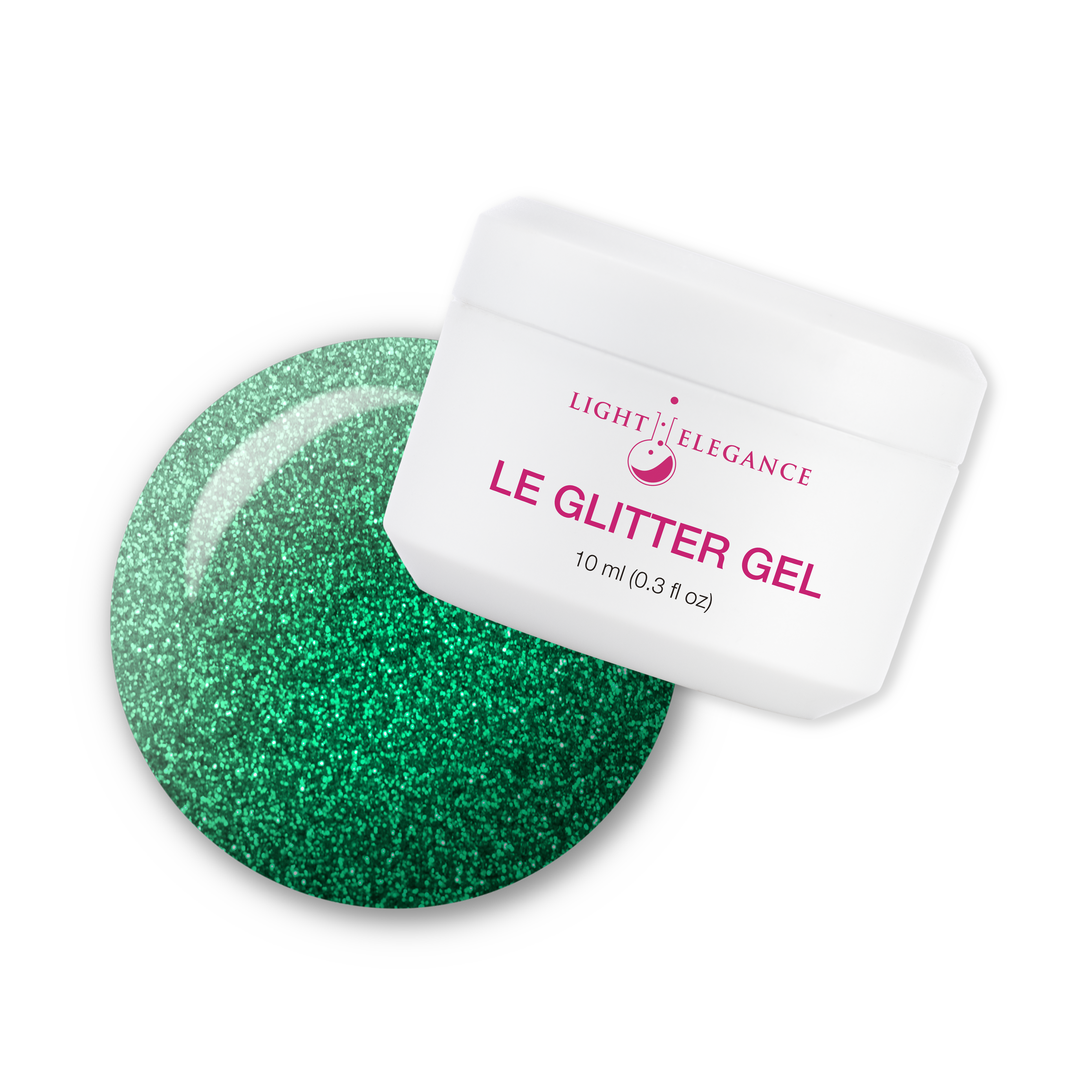 P+ Emerald Green, Glitter Gel Polish, 10 ml
