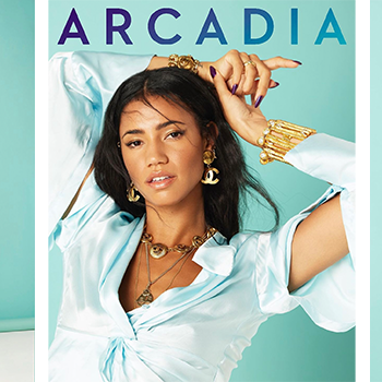 VICK HOPE WEARS LIGHT ELEGANCE FOR ARCADIA MAGAZINE COVER