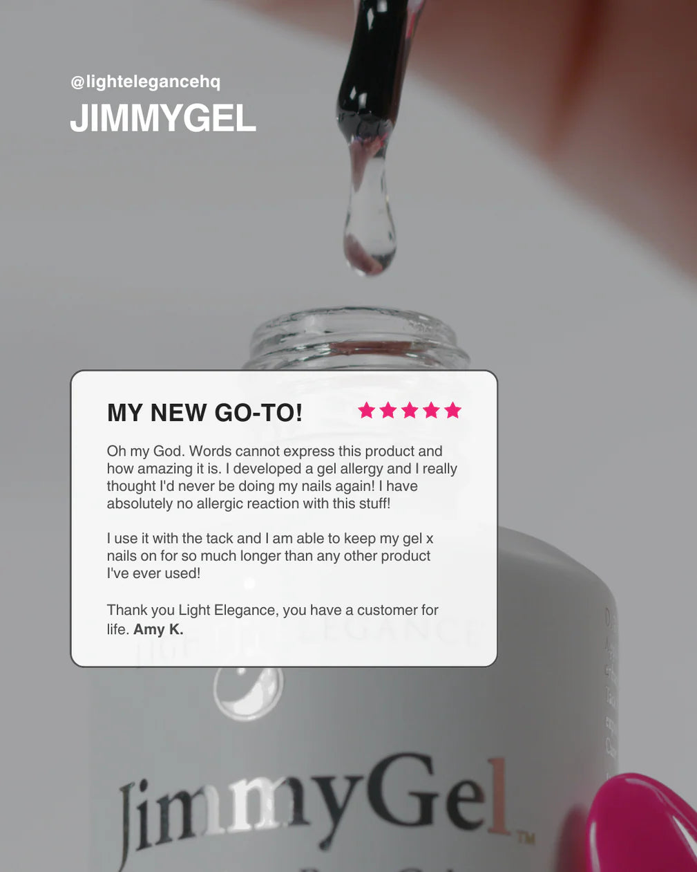 Crystal Clear JimmyGel Building Base in a Bottle