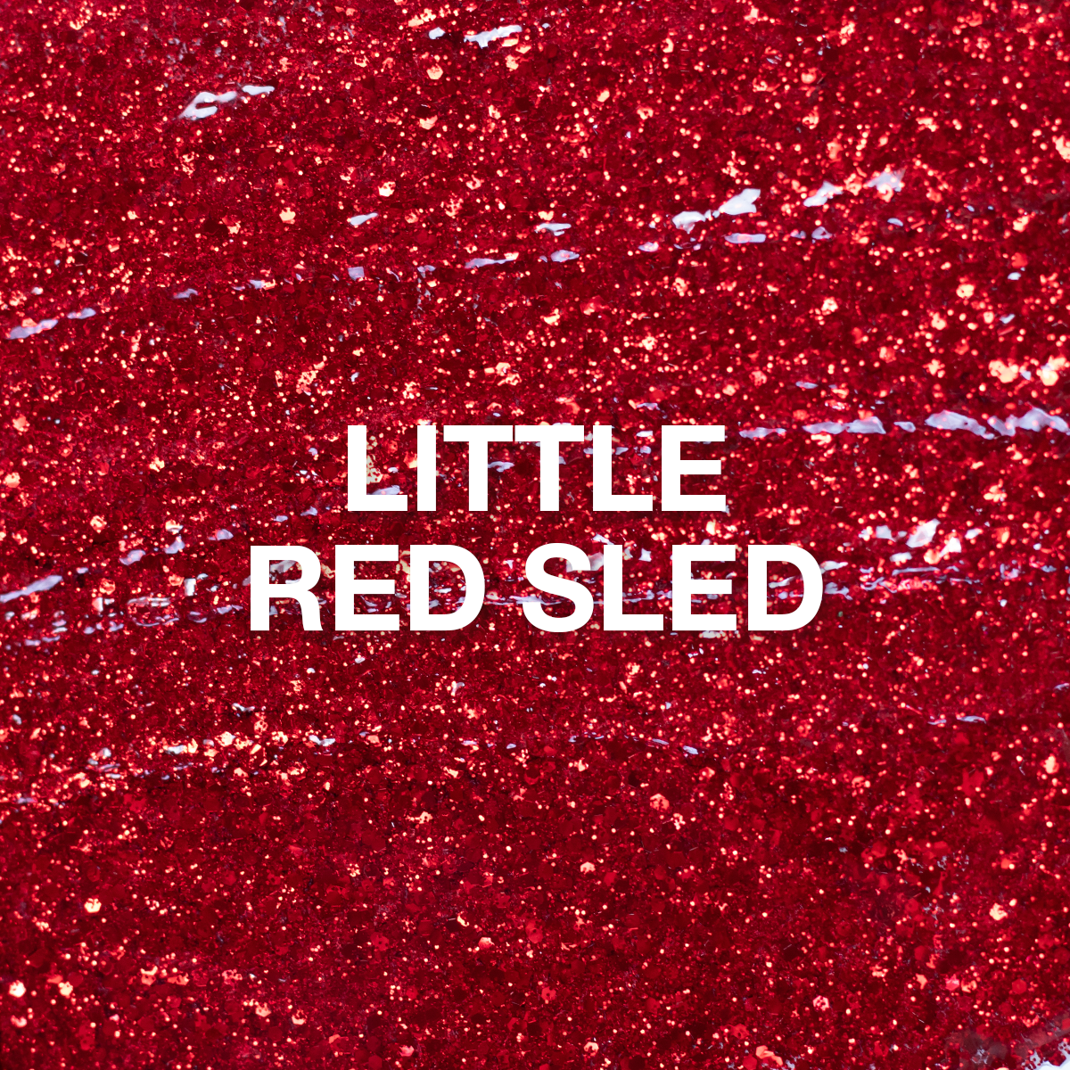 P+ Little Red Sled, Glitter Gel Polish, 10 ml