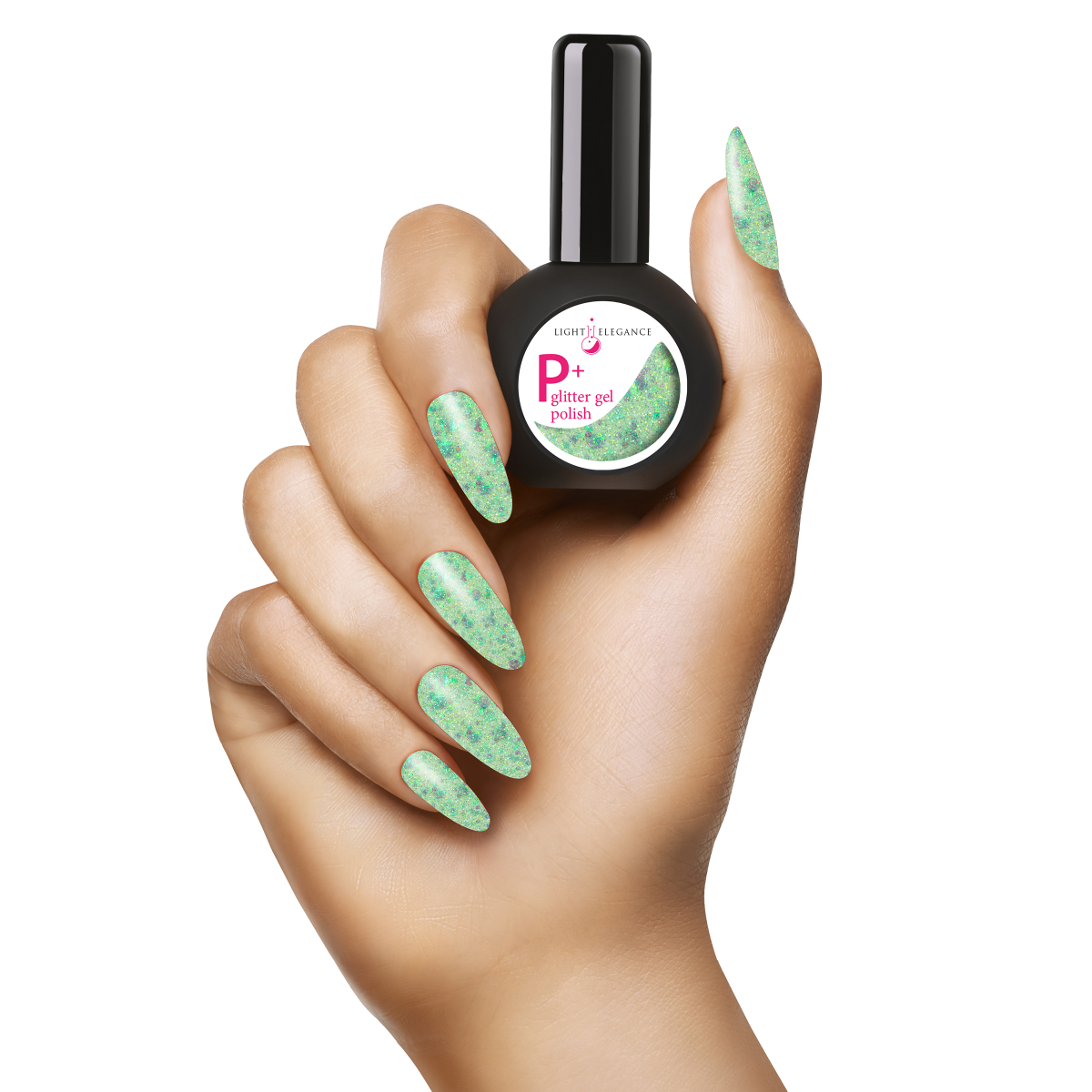 P+ Creative Chaos Glitter Gel Polish, 15 ml.